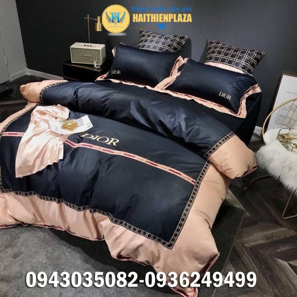 Chăn ga gối thương hiệu Dior lụa