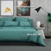 Chăn ga gối mầu xanh cổ vịt cotton hàn