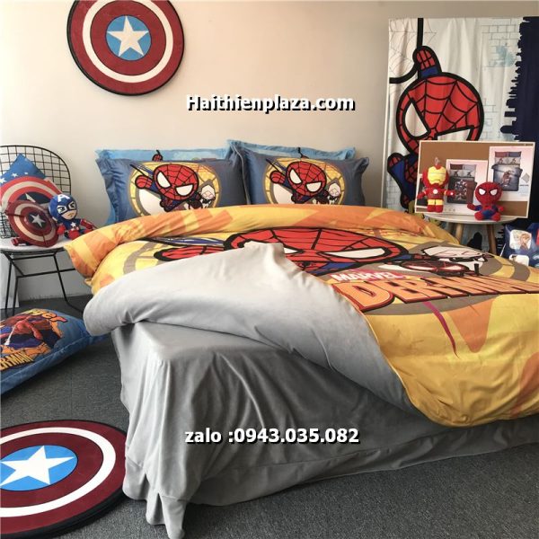 Chăn ga trẻ em hình người nhện spiderman
