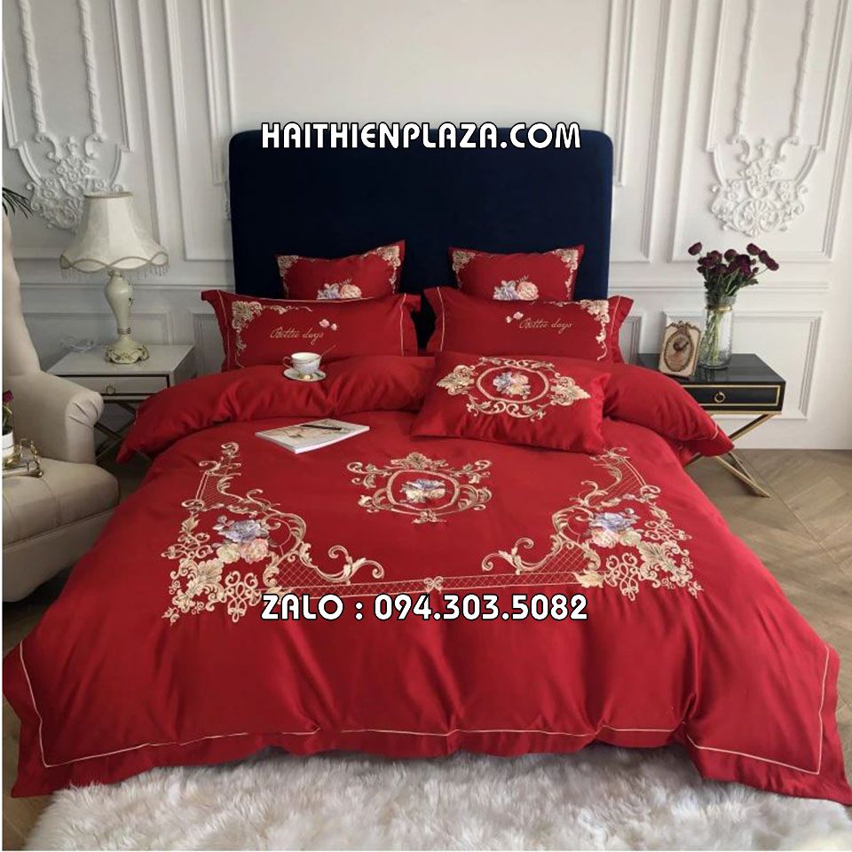 Chăn ga mầu đỏ lụa Silk Chăn ga mầu đỏ lụa Silk