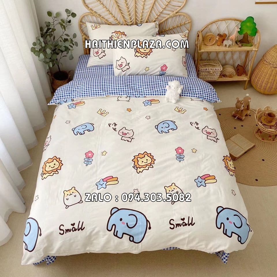 Drap Giường Hoạt Hình Dễ Thương - Chất Cotton Mềm Mại Giá Tốt