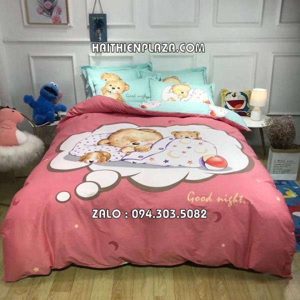 Drap giường hoạt hình cho bé gái
