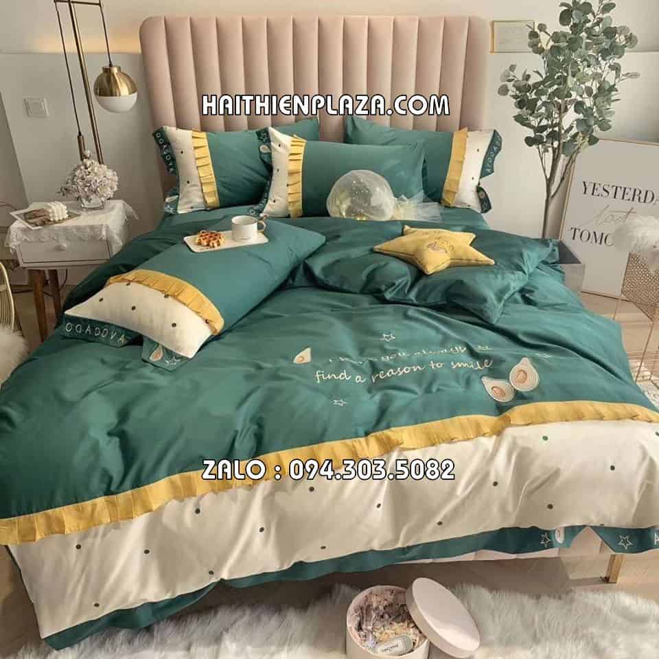 Drap mềm mầu xanh lụa cao cấp Drap mềm mầu xanh lụa cao cấp