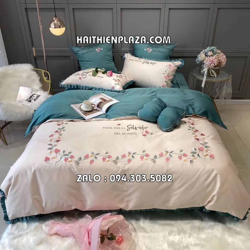 Bộ chăn ga cao cấp hình dâu tây Bộ chăn ga cao cấp hình dâu tây