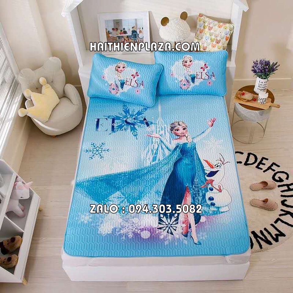 Ga giường cho bé gái hình elsa Ga giường cho bé gái hình elsa