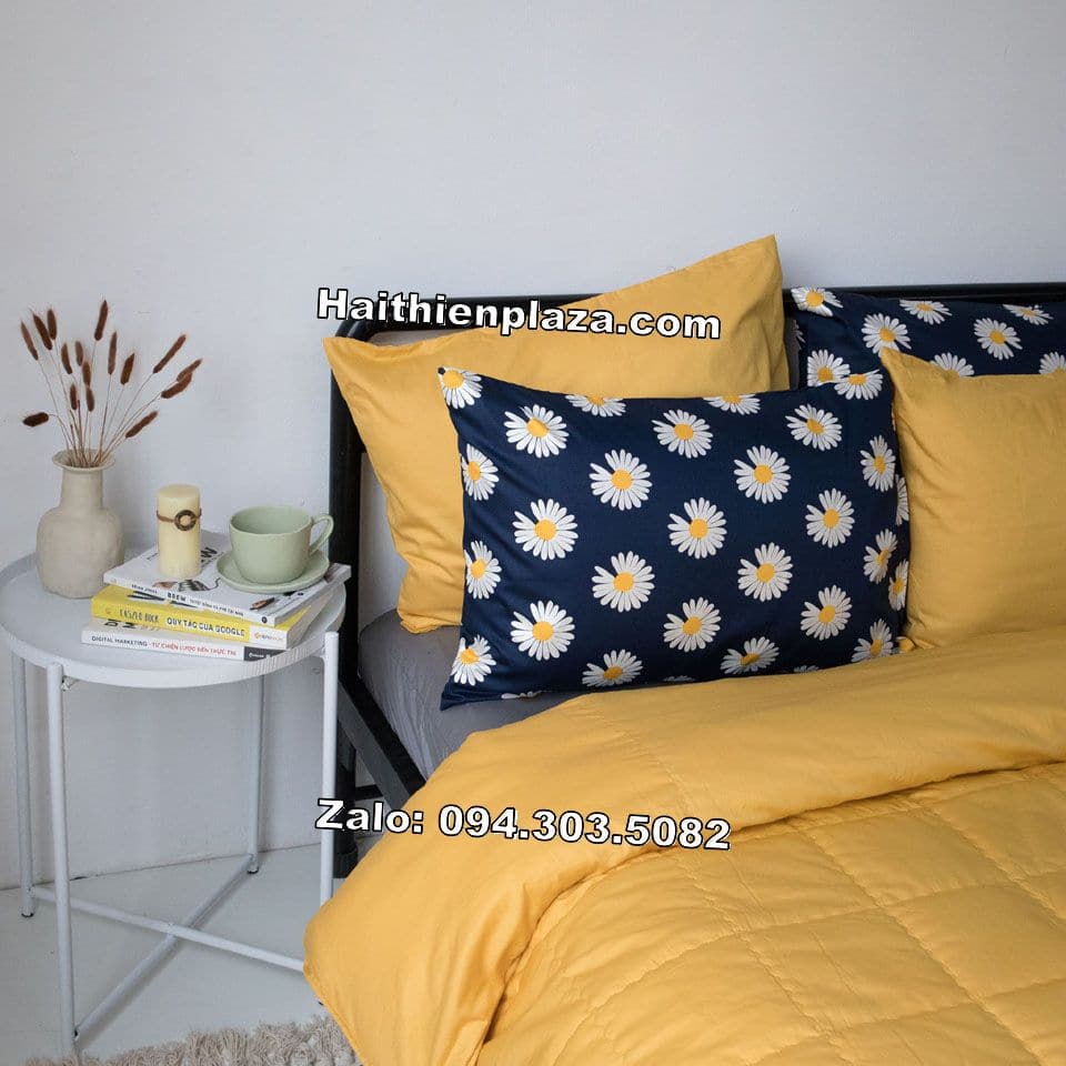 Drap giường màu vàng trơn