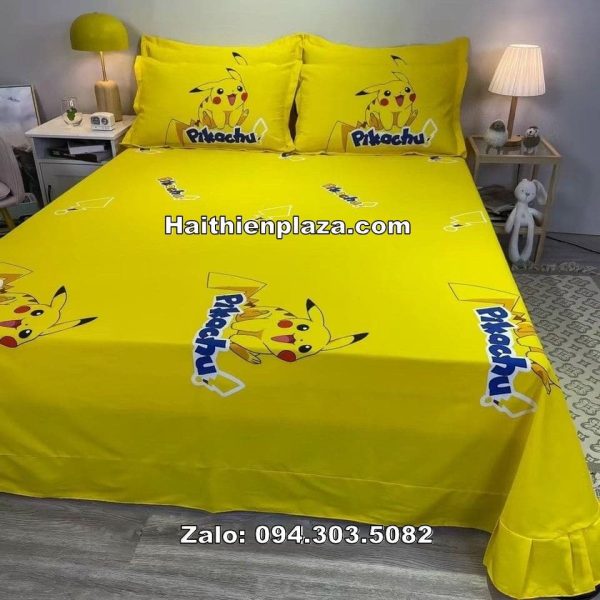 ga giường trẻ em hình pikachu