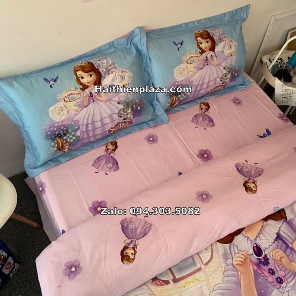 ga giường trẻ em hình công chúa sofia