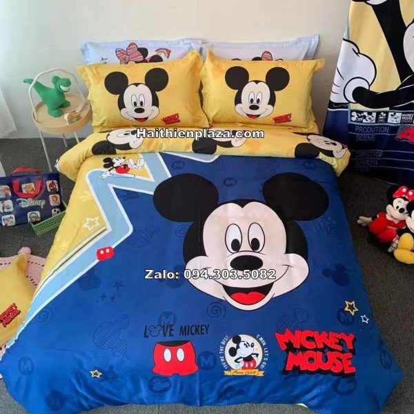 Bộ chăn ga hình chuột Mickey Mouse