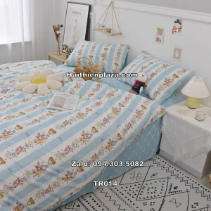 Bộ chăn ga đẹp cho bé gái cotton 513 Bo chan ga dep cho be gai cotton