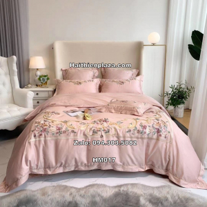 Bộ chăn ga họa tiết hoa cỏ 472 Bo chan ga hoa tiet hoa co