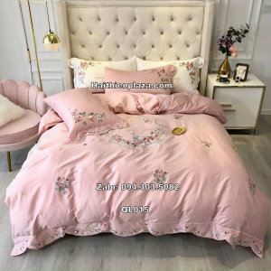 Chăn ga cao cấp mầu hồng vương miệng 472 Chan ga cao cap mau hong