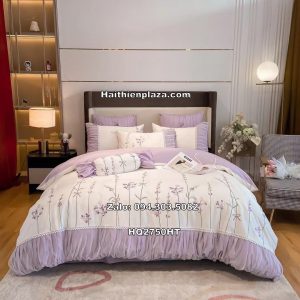 Chăn ga gối hoa oải hương _ lavender 473 Chan ga goi hoa oai huong lavender