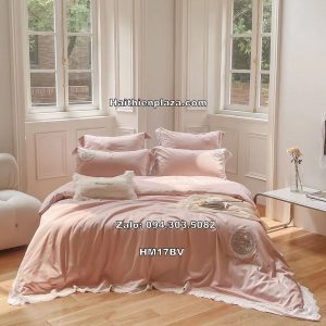 Chan ga mau hong binh bong du lua tencel