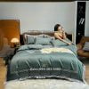 Bộ chăn ga cao cấp mầu xanh DC