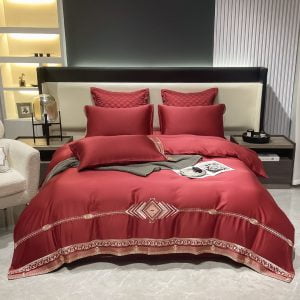 Bộ chăn ga gối đệm đám cưới 943 Bo chan ga goi dem dam cuoi