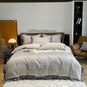 Bộ chăn ga mầu xám nhạt DC 518 Bo chan ga mau xam nhat DC