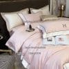 Vỏ chăn ga mầu hồng trơn tencel 100s