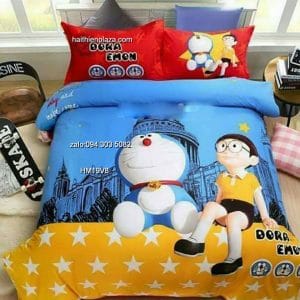 Bộ ga giường Doremon và Nobita 904 Bo ga giuong Doremon va Nobita