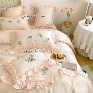 Chăn ga lụa tencel Mẫu hoa Vintage 945 Chan ga lua tencel Mau hoa Vintage