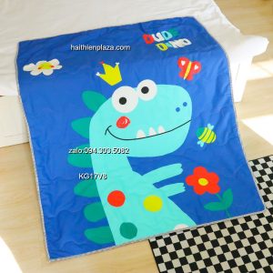 Chăn gối đi lớp cho bé trai khủng long 862 Chan goi di lop cho be trai khung long