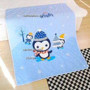 Chăn gối đi lớp hình chim cánh cụt 862 Chan goi di lop hinh chim canh cut