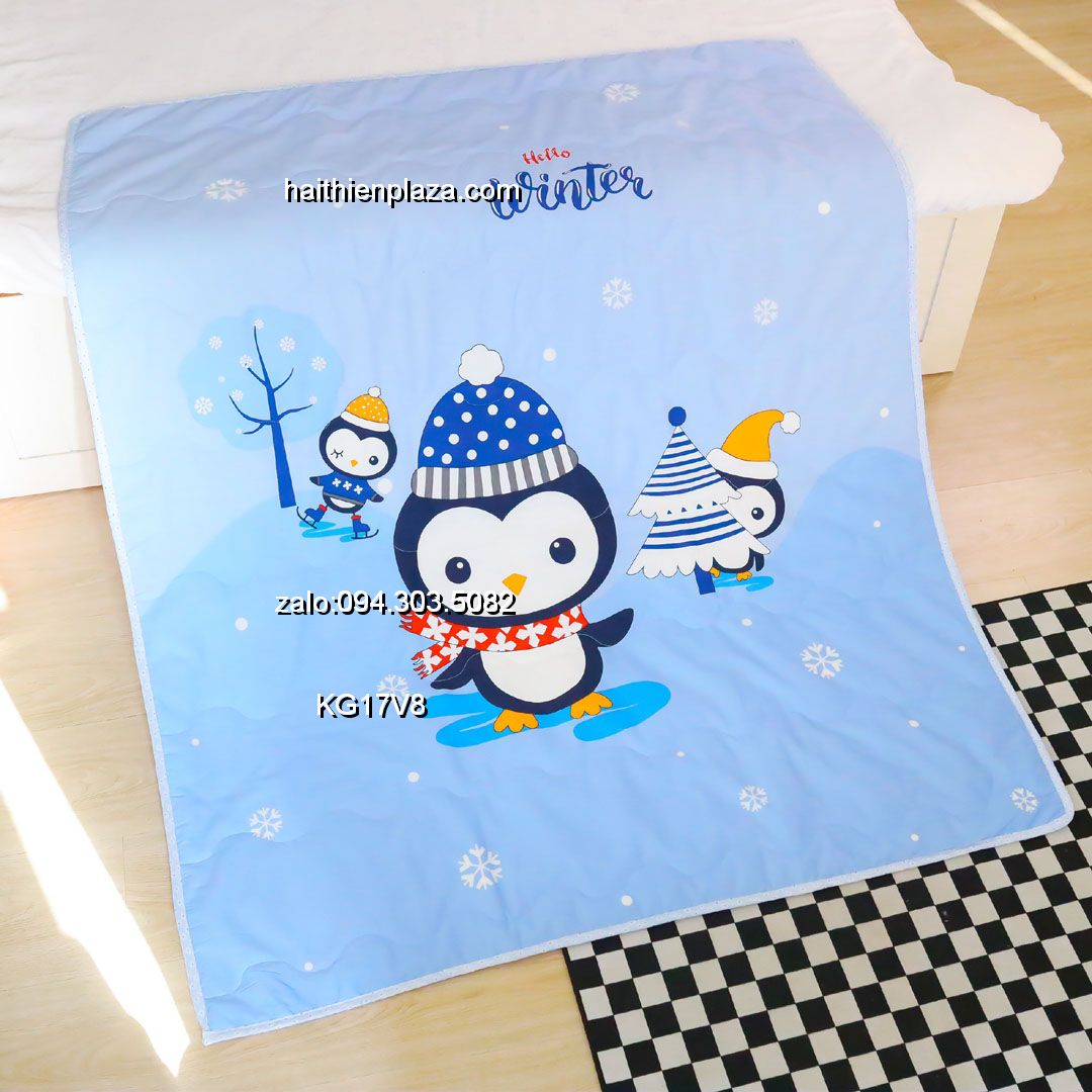 Chăn gối đi lớp hình chim cánh cụt 861 Chăn gối đi lớp hình chim cánh cụt