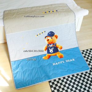 Chăn gối đi lớp hình gấu Bear 862 Chan goi di lop hinh gau Bear