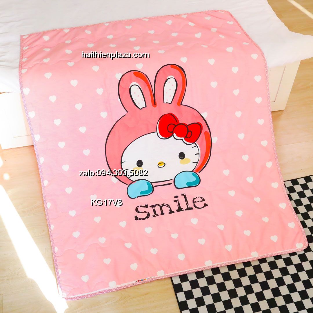 Chăn gối đi lớp vải cotton cho bé gái 861 Chăn gối đi lớp vải cotton cho bé gái