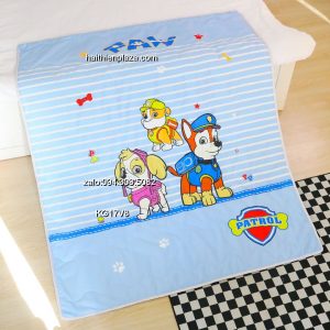 Chăn gối đi lớp vải cotton hình chó cứu hộ 847 Chan goi di lop vai cotton hinh cho cuu ho