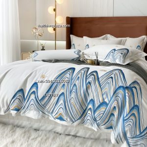 Vỏ chăn ga cao cấp mầu trắng lụa tencel 943 Vo chan ga cao cap mau trang lua tencel