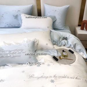 Chăn ga hình bông tuyết lụa Tencel 943 Chan ga hinh bong tuyet lua Tencel