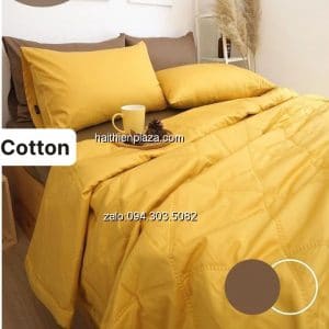 Chăn ga một mầu vàng mù tạc 932 Chan ga mot mau vang mu tac