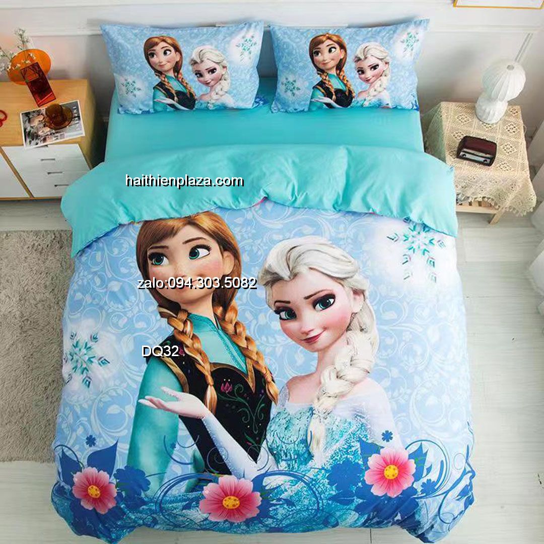 Bộ chăn ga công chúa Elsa và Anna