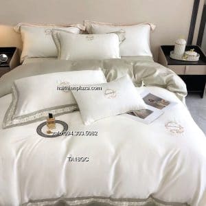 Bộ chăn ga đẹp lụa Tencel 100s 943 Bo chan ga dep lua Tencel 100s