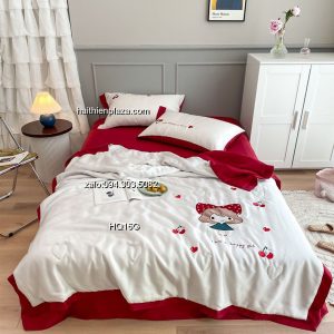 Chăn ga cao cấp cho bé gái lụa tencel 900 Chan ga cao cap cho be gai lua tencel