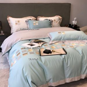 Chăn ga cao cấp mầu xanh mix mầu 517 Chan ga cao cap mau xanh mix mau