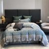Chăn ga màu xanh lụa tencel 100S