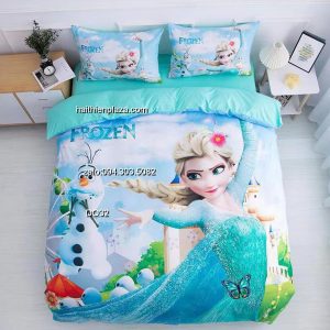 Chăn ga trẻ em cao cấp hình Elsa 900 Chan ga tre em cao cap hinh Elsa