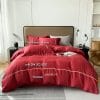 Vỏ chăn ga đơn sắc mầu đỏ lụa tencel