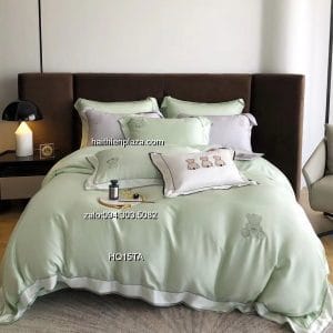 Chan ga lua tencel mot mau xanh