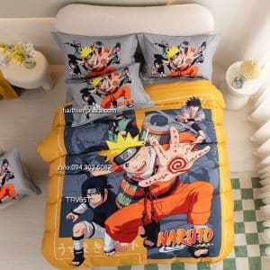 Chăn ga gối hình Naruto 902 Chan ga goi hinh Naruto