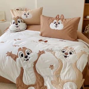Chăn ga gối hình sóc chuột Chipmunk 900 Chan ga goi hinh soc chuot Chipmunk
