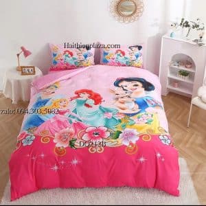 Bộ chăn ga bạch tuyết mầu hồng 900 Bo chan ga bach tuyet mau hong