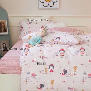 Chăn ga dễ thương cho bé gái 514 Chan ga de thuong cho be gai