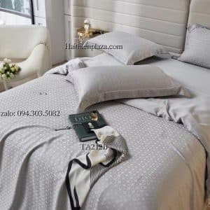 Chăn ga một mầu xám lụa tencel 100S 941 Chan ga mot mau xam lua tencel 100S
