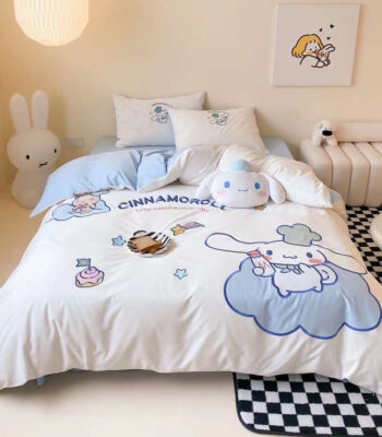 chăn ga trẻ em hình con vật cute cotton linen